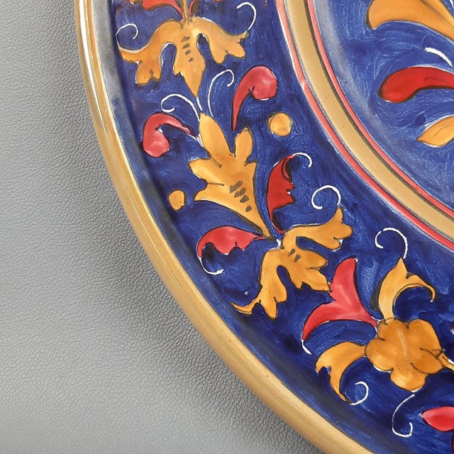 Ceramic Hand-Painted Luster Majolica Plate by Elena R. Paffi for Gualdo Tadino, 1960s For Sale - Image 7 of 12