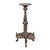 Antique bronze figural candle stand, circa 19th century. This antique candle stand is crafted in bronze with figural...