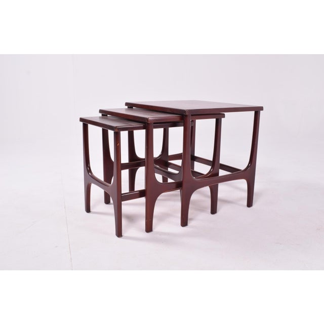 Mid-Century Danish Teak Nesting Tables, 1960s, Set of 3 For Sale - Image 4 of 7