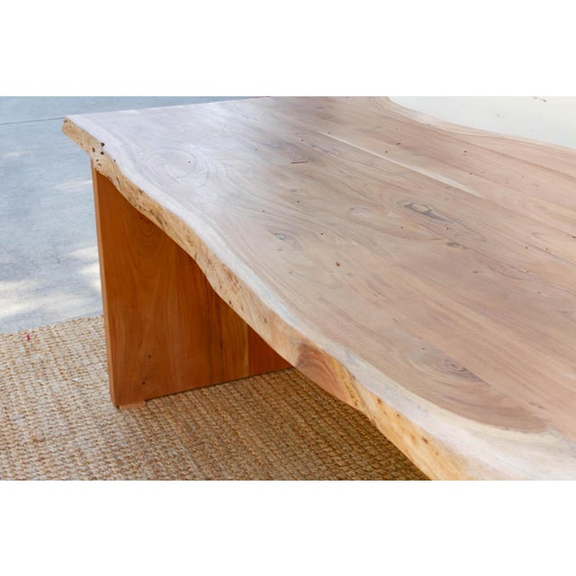 Minimalism Shoreline 96" Live Edge Acacia Dining Table For Sale - Image 3 of 10