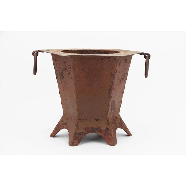 19th Century Small Wrought Iron Charcoal Barbecue, Portuguese Baroque For Sale - Image 4 of 12