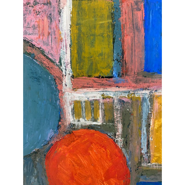 RELOCATION SUPER SALE! HUGE MARK DOWNS This freshly-framed oil painting on paper signed by the artist is a vibrant and...
