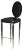 Glossy Black Eco-Leather New Vovo Stool from VGnewtrend For Sale