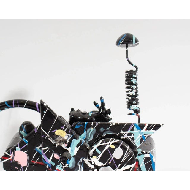 Richard Birkett Richard Birkett Signed 1990 Splatter Fantasy Clock For Sale - Image 4 of 9