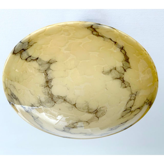 Large Art Deco Pendant Light in Marble Glass, 1930s For Sale - Image 16 of 18