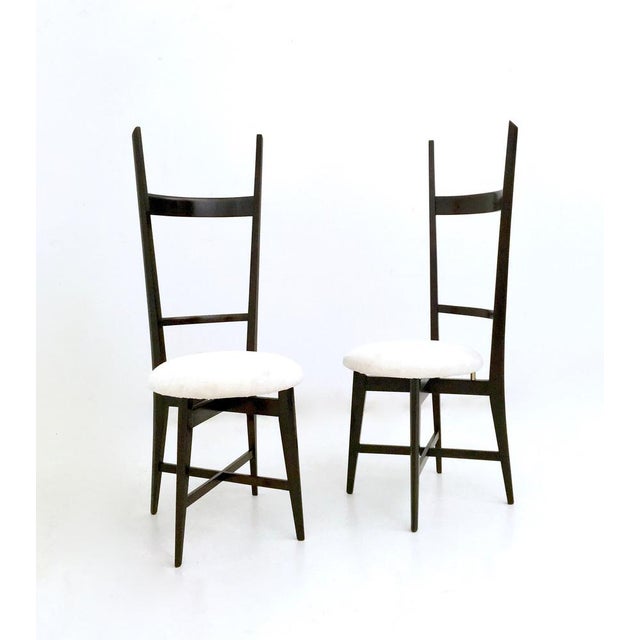 Set of Black and White Chiavari Chairs, 1950s, Set of 2 For Sale - Image 9 of 9