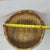 Brown Vintage Round Woven Wicker Rice Basket With Wood Handles Rustic Boho For Sale - Image 8 of 11