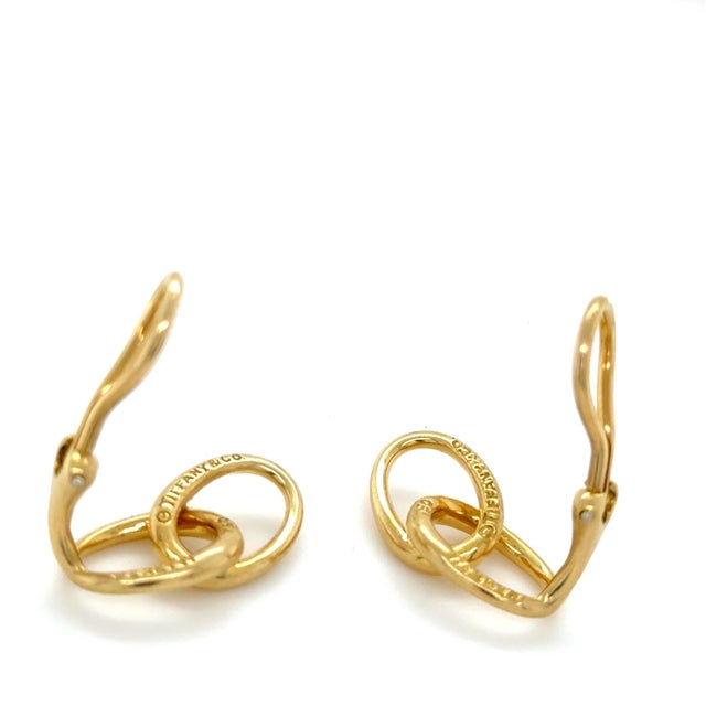 Elsa Peretti & Tiffany & Co. Late 20th Century Tiffany & Co., Elsa Peretti, 18k Yellow Gold Double Loop Earrings, A Pair For Sale - Image 4 of 5