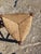 Vintage Triangular Tripod Wood and Straw Stools, 1950, Set of 4 For Sale - Image 3 of 9