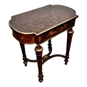 Late 19th Century Victorian Renaissance Revival Inlaid Ladies Work Table