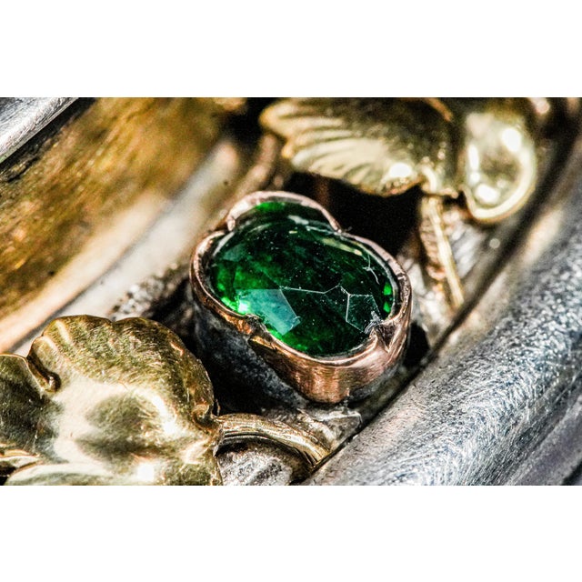 Magnificent Antique Grand Tour Box 19th Century Carved Shell Cameo Mixed Metals Gemstones Zeus Neoclassical Continental Silver For Sale - Image 9 of 15