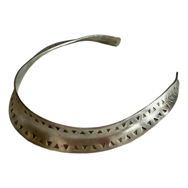 Jörgen Jensen (Georg Jensen) Tribal Etched Pewter Choker For Sale