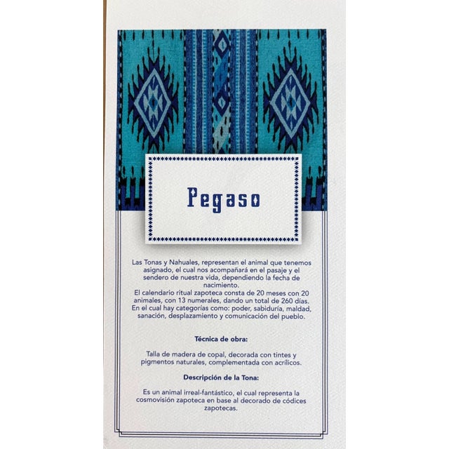 Mexican Pegasus: Limited Edition Print of Oaxacan Alebrije Wood Carving in 16x20 Mat For Sale - Image 3 of 3