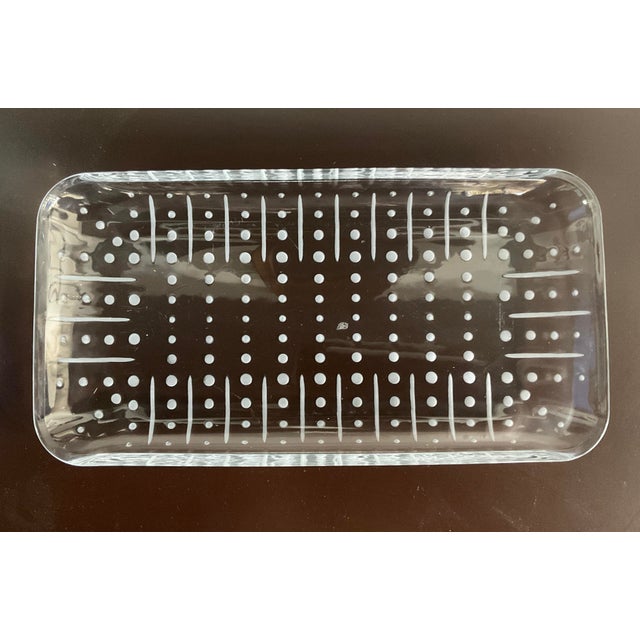 Late 20th Century Late 20th Century Glass Dot Serving Tray For Sale - Image 5 of 8