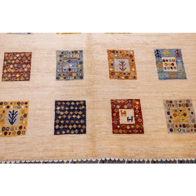 Contemporary Gabbeh Rug 3'11'' X 6'2'' For Sale - Image 10 of 10