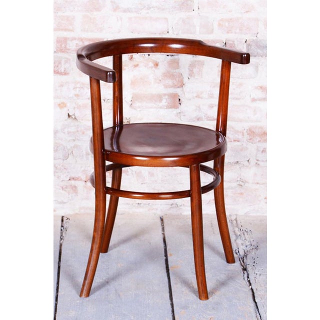 Czech Art Deco Beech Chair attributed to Thonet, 1920s For Sale - Image 9 of 11