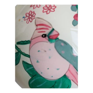 Li Bien Glass Bird Ornament Reverse Handpainted For Sale