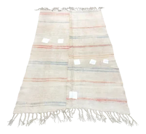 1960s Turkish Handwoven Area Tribal Hemp Kilim Rug-6′ × 10′1″