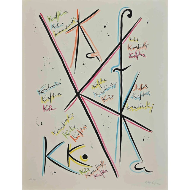 Rafael Alberti, Letter K, Lithograph, 1972 For Sale