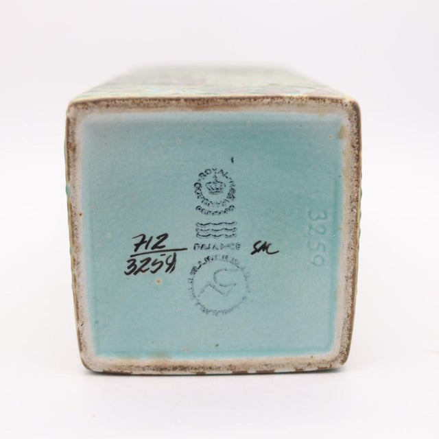 Royal Copenhagan 1960s Blue-Green Model 712 Ceramic Vase by Nils Thorssen for Royal Copenhagen For Sale - Image 4 of 4