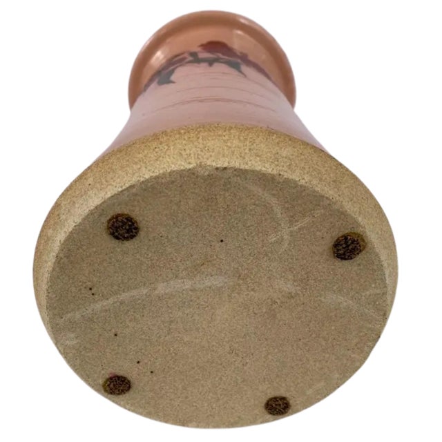 Vintage Pottey Cylinder Vase Floral Motif For Sale - Image 16 of 17