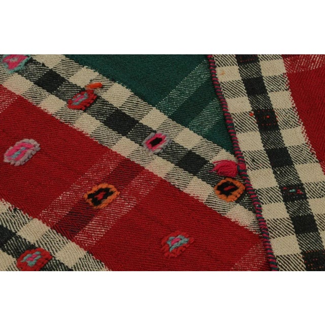 Textile Vintage Afghan Tribal Kilim With Colorful Stripes For Sale - Image 7 of 7