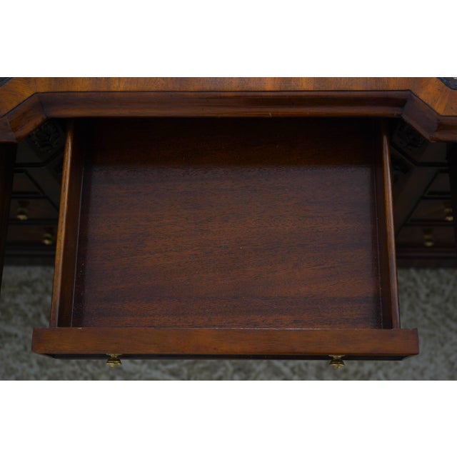 1990s Maitland Smith Leather Top Coffee Table For Sale - Image 5 of 18