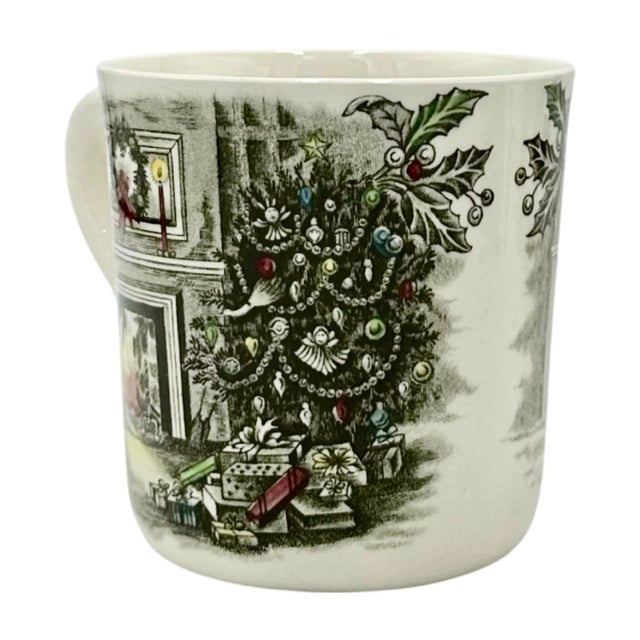 Johnson Brothers Vintage Set of 4 Johnson Bros Holiday Christmas Mugs For Sale - Image 4 of 13
