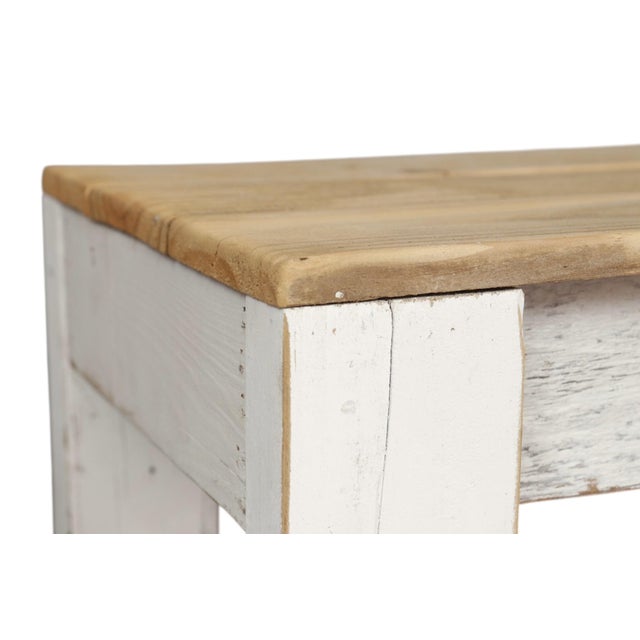 Wood Custom Farmhouse Side Tables, a Pair For Sale - Image 7 of 9