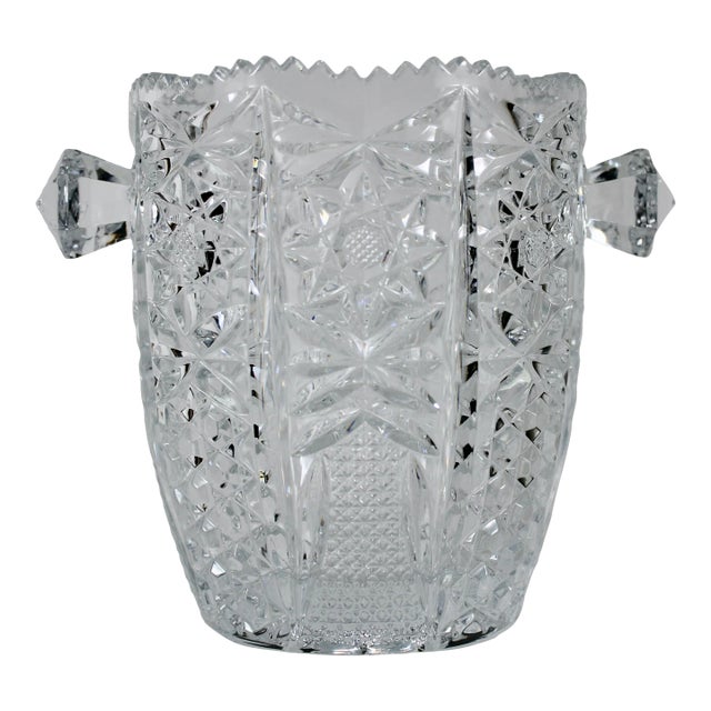 Vintage Pressed Glass Ice Bucket For Sale