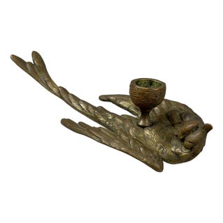 Vintage Bronze Candleholder, 1950s For Sale