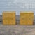 This is a very cool pair of vintage Hollywood regency style yellow dressers with iconic bones. Check out the 3 equal sized...