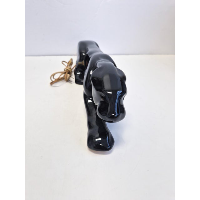 Black 1950s Mid-Century Modern Black Panther Tv Lamp For Sale - Image 8 of 9