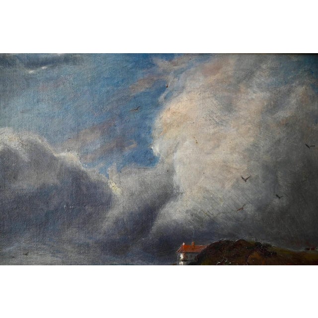 Romantic Landscape, 1920s, Oil Painting on Canvas, Framed For Sale - Image 8 of 11