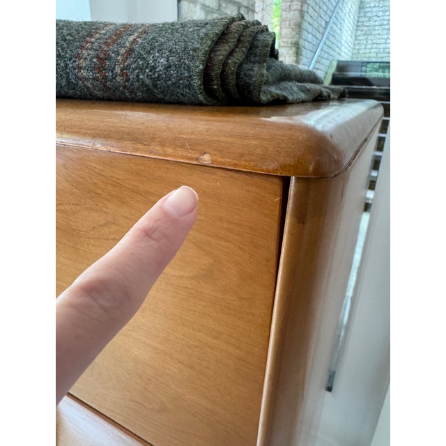 Vintage, Mid-Century Maple Heywood WakeField Tallboy Dresser For Sale - Image 17 of 18