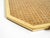 Gold Octagonal Acrylic Glass, Wicker and Brass Serving Tray in the style of Christian Dior, Italy, 1970s For Sale - Image 8 of 18