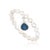 Boho Beaded Blue Sapphire Teardrop Charm Band Ring Size 5 in 14k White Gold For Sale - Image 4 of 15