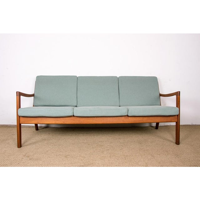 Danish Senator 3-Seater Sofa in Teak and New Fabric by Ole Wanscher for France & Søn / France & Daverkosen, 1960s For Sale - Image 18 of 18