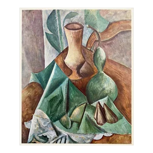 Pablo Picasso Vintage 1955 First Edition Modernist Lithograph Print " Still Life With Gourd " 1909