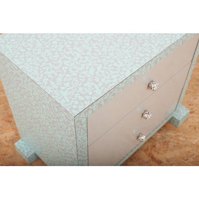 Gray Cabinet in Chipboard Coated with Synthetic Resin and Lockable Drawers in Grey Fronts, 1980s For Sale - Image 8 of 13