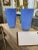 Vintage Blue Murano Glass Vases - A Pair For Sale - Image 4 of 5