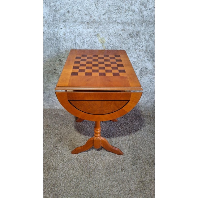 Louis Philippe Marquetry Chessboard Game Table, 1890s For Sale - Image 4 of 12