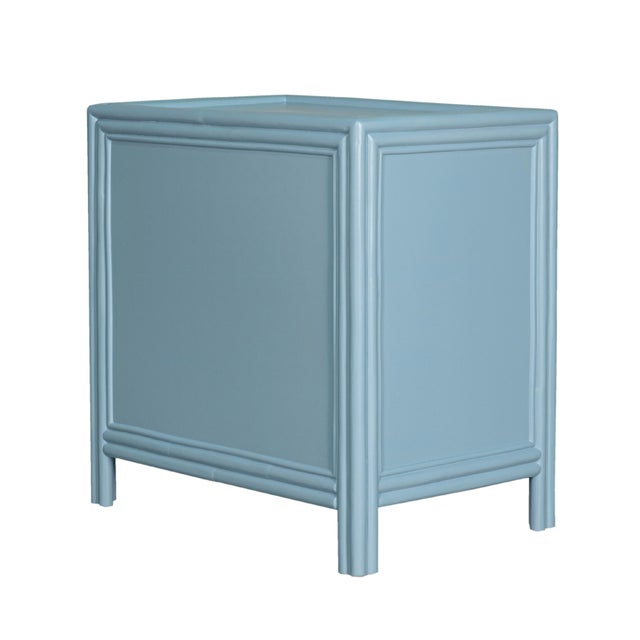 Capri End Table in Pool Blue For Sale In West Palm - Image 6 of 8