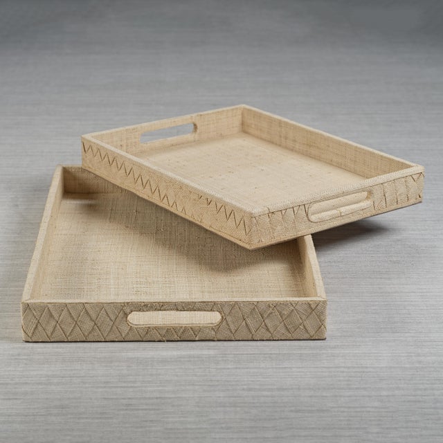 Multifunctional raffia natural tray. Whether styling or entertaining, this tray is a useful piece to have in your home....