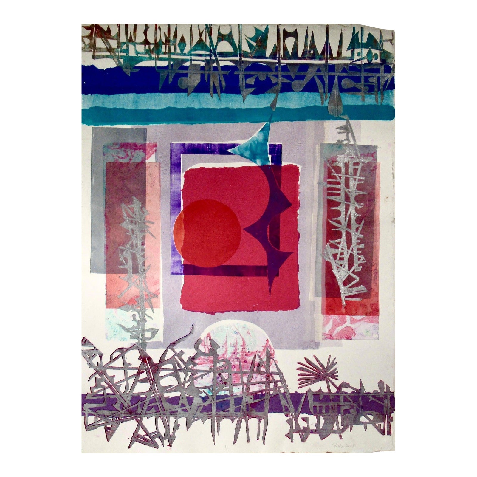Ruth Leaf Untitled C. 1970 Original Print | Chairish