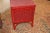 Vintage Peacock Fiddlehead Wicker Long Chest / Bench Storage Box - Painted Red For Sale - Image 10 of 15