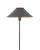 The Fudo Floor Lamp is made of wrought iron in a Mole black finish. This creates contrast with the polished concrete base...