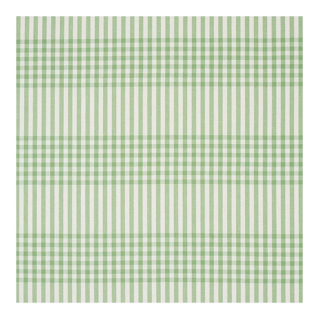 Sample - Schumacher Bergen Plaid Fabric in Green For Sale
