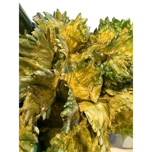 Vintage Italian Majolica Vegetable Centerpiece For Sale - Image 4 of 5