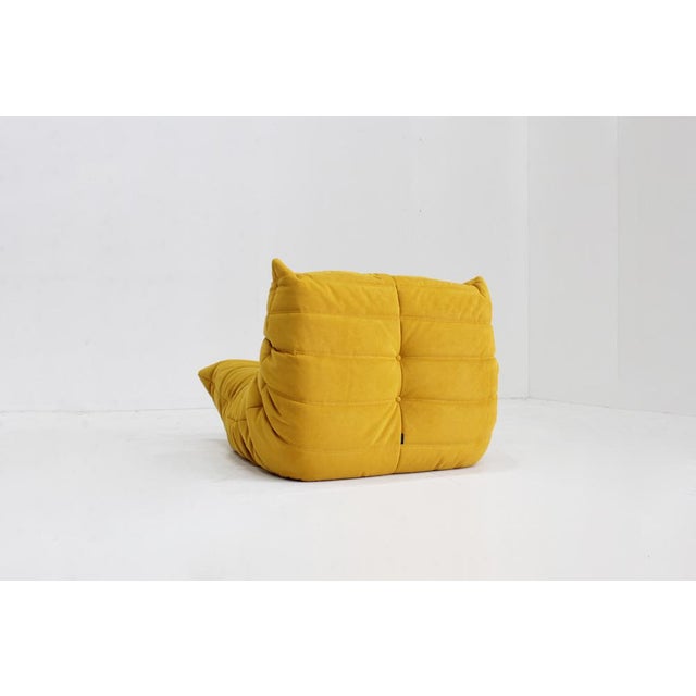 Textile Togo 1-Seater Armchair by Michel Ducaroy, Alcantara, Ligne Roset, 2018 For Sale - Image 7 of 14